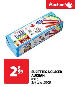 Promotions Sucettes à glacer auchan - Produit Maison - Auchan Ronq - Valide de 22/05/2024 à 27/05/2024 chez Auchan Ronq