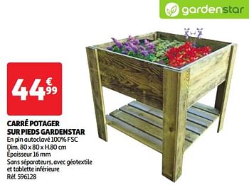 Promotions Carré potager sur pieds gardenstar - GardenStar - Valide de 22/05/2024 à 27/05/2024 chez Auchan Ronq