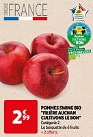 Promotions Pommes swing bio filière auchan cultivons le bon - Produit Maison - Auchan Ronq - Valide de 22/05/2024 à 03/06/2024 chez Auchan Ronq