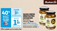 Promotions Olives vertes dénoyautées auchan bio - Produit Maison - Auchan Ronq - Valide de 22/05/2024 à 03/06/2024 chez Auchan Ronq