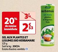 Promotions Sel aux plantes et legumes bio herbamare - A. Vogel - Valide de 22/05/2024 à 03/06/2024 chez Auchan Ronq