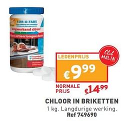 Chloor in briketten