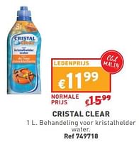 Promoties Cristal clear - BSI - Geldig van 22/05/2024 tot 27/05/2304 bij Trafic