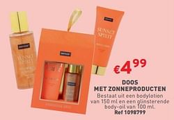 Doos met zonneproducten