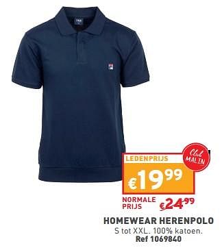 Promoties Homewear herenpolo - Fila - Geldig van 22/05/2024 tot 27/05/2304 bij Trafic