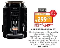 Koffiezetapparaat krups essential pisa ea81p070