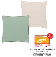 Promoties Kussen met lava-effect - Huismerk - Trafic  - Geldig van 22/05/2024 tot 27/05/2304 bij Trafic