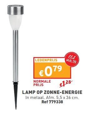 Promoties Lamp op zonne-energie - Huismerk - Trafic  - Geldig van 22/05/2024 tot 27/05/2304 bij Trafic