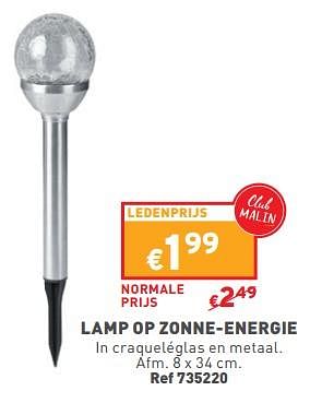 Promoties Lamp op zonne-energie - Huismerk - Trafic  - Geldig van 22/05/2024 tot 27/05/2304 bij Trafic