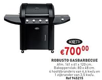Promoties Robusto gasbarbecue - Boretti - Geldig van 22/05/2024 tot 27/05/2304 bij Trafic