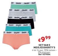 Set van 5 meisjesshorty’s-Huismerk - Trafic 