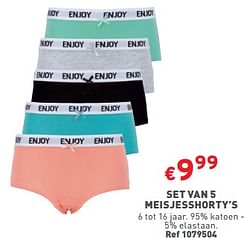 Set van 5 meisjesshorty’s