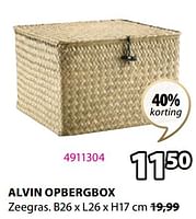 Promoties Alvin opbergbox - Huismerk - Jysk - Geldig van 20/05/2024 tot 23/06/2024 bij Jysk