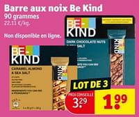 Promotions Barre aux noix be kind -  Be-Kind  - Valide de 21/05/2024 à 26/05/2024 chez Kruidvat