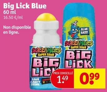Promotions Big lick blue - Produit maison - Kruidvat - Valide de 21/05/2024 à 26/05/2024 chez Kruidvat