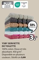 Promotions Ysby serviette de toilette - Produit Maison - Jysk - Valide de 20/05/2024 à 23/06/2024 chez Jysk