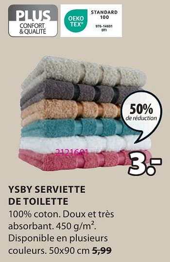 Promotions Ysby serviette de toilette - Produit Maison - Jysk - Valide de 20/05/2024 à 23/06/2024 chez Jysk
