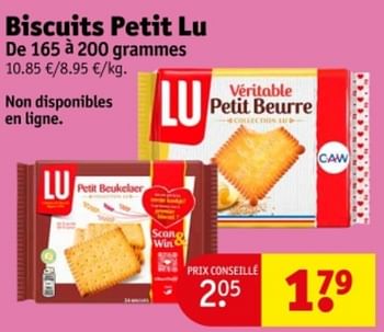 Promotions Biscuits petit lu - Lu - Valide de 21/05/2024 à 26/05/2024 chez Kruidvat