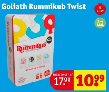 Promotions Goliath rummikub twist - Goliath - Valide de 21/05/2024 à 26/05/2024 chez Kruidvat