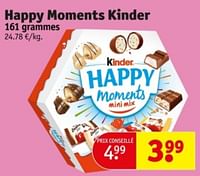 Promotions Happy moments kinder - Kinder - Valide de 21/05/2024 à 26/05/2024 chez Kruidvat