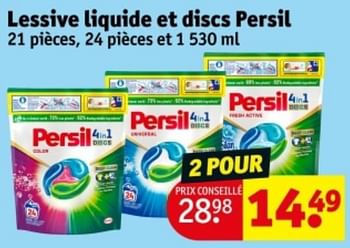 Promotions Lessive liquide et discs persil - Persil - Valide de 21/05/2024 à 26/05/2024 chez Kruidvat