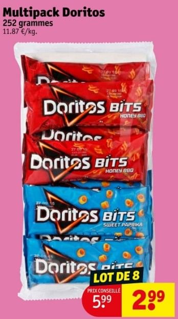 Promotions Multipack doritos - Doritos - Valide de 21/05/2024 à 26/05/2024 chez Kruidvat