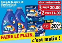 Promotions Pods de lessive et liquide platinum brise marine - Dash - Valide de 21/05/2024 à 26/05/2024 chez Kruidvat
