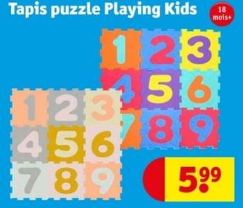 Promotions Tapis puzzle playing kids - Playing Kids - Valide de 21/05/2024 à 26/05/2024 chez Kruidvat