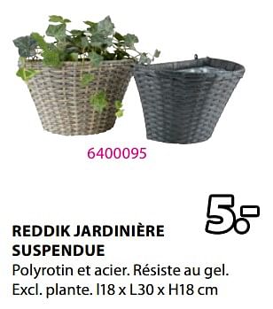 Promotions Reddik jardinière suspendue - Produit Maison - Jysk - Valide de 20/05/2024 à 23/06/2024 chez Jysk