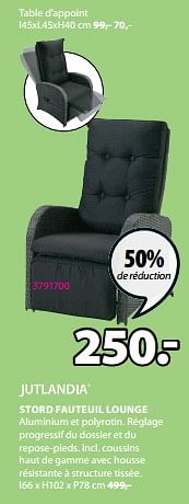 Promotions Stord fauteuil lounge - Jutlandia - Valide de 20/05/2024 à 23/06/2024 chez Jysk