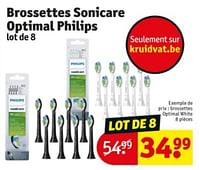 Promotions Brossettes optimal white - Philips - Valide de 21/05/2024 à 26/05/2024 chez Kruidvat