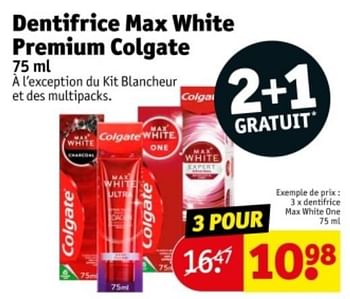 Promotions Dentifrice max white one - Colgate - Valide de 21/05/2024 à 26/05/2024 chez Kruidvat
