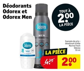 Promotions Déodorant à bille marine fresh odorex - Odorex - Valide de 21/05/2024 à 26/05/2024 chez Kruidvat
