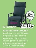 Promotions Vonge fauteuil lounge - Jutlandia - Valide de 20/05/2024 à 23/06/2024 chez Jysk