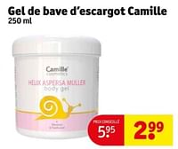 Promotions Gel de bave d`escargot camille - Camille - Valide de 21/05/2024 à 26/05/2024 chez Kruidvat