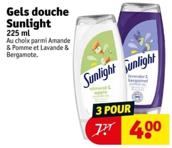 Promotions Gels douche sunlight - Sunlight - Valide de 21/05/2024 à 26/05/2024 chez Kruidvat