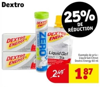 Promotions Liquid gel citron dextro energy - Dextro Energy - Valide de 21/05/2024 à 26/05/2024 chez Kruidvat