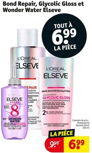 Promotions Shampooing glycolic gloss - L'Oreal Paris - Valide de 21/05/2024 à 26/05/2024 chez Kruidvat