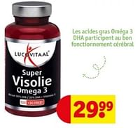 Promotions Super visolie omega 3 - Lucovitaal - Valide de 21/05/2024 à 26/05/2024 chez Kruidvat