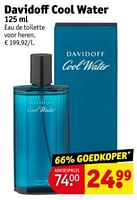 Promoties Davidoff cool water edt - Davidoff - Geldig van 21/05/2024 tot 26/05/2024 bij Kruidvat