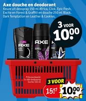 Promoties Deo bodyspray excite - Axe - Geldig van 21/05/2024 tot 26/05/2024 bij Kruidvat
