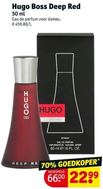 Promoties Hugo boss deep red edp - Hugo Boss - Geldig van 21/05/2024 tot 26/05/2024 bij Kruidvat