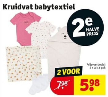 Promoties Kruidvat babytextiel sok - Huismerk - Kruidvat - Geldig van 21/05/2024 tot 26/05/2024 bij Kruidvat