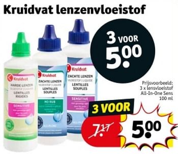 Promoties Lensvloeistof all-in-one sens - Huismerk - Kruidvat - Geldig van 21/05/2024 tot 26/05/2024 bij Kruidvat