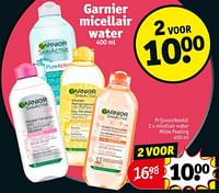 Promoties Micellair water milde peeling - Garnier - Geldig van 21/05/2024 tot 26/05/2024 bij Kruidvat