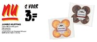 Promoties Jumbo muffins met chocolade - Huismerk - Jumbo - Geldig van 22/05/2024 tot 28/05/2024 bij Jumbo