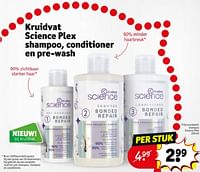 Promoties Shampoo science plex - Huismerk - Kruidvat - Geldig van 21/05/2024 tot 26/05/2024 bij Kruidvat