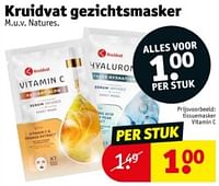Promoties Tissuemasker vitamin c - Huismerk - Kruidvat - Geldig van 21/05/2024 tot 26/05/2024 bij Kruidvat