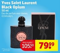 Promoties Yves saint laurent black opium edp - Yves Saint Laurent - Geldig van 21/05/2024 tot 26/05/2024 bij Kruidvat