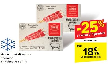 Promotions Arrosticini di ovino tornese - Arrosticini - Valide de 22/05/2024 à 03/06/2024 chez Carrefour